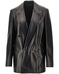Gucci - Nappa Leather Double-Breasted Jacket - Lyst