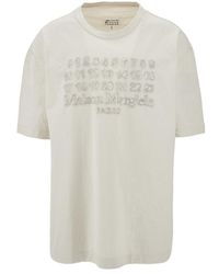 Maison Margiela - T-Shirt Oversize Con Logo Impunturato Uomo - Lyst