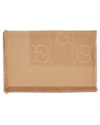 Gucci - Gg Jacquard Wool And Silk Scarf - Lyst