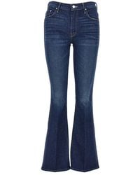 Mother - Stretch Cotton Denim Slared Jeans - Lyst
