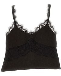 Pinko - Jacquard And Lace Lingerie Top - Lyst