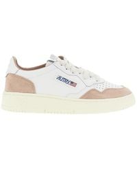 Autry - Suede And Leather Medalist Low Sneakers - Lyst