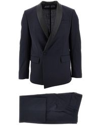 MARSĒM - Wool-Blend Suit With Satin Lapel - Lyst