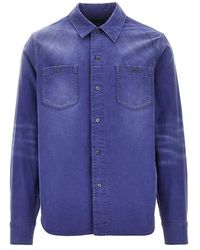 Prada - Old-Effect Twill Overshirt - Lyst