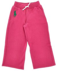 Ralph Lauren - Cotton-Blend Pants With Logo Embroidery Kids - Lyst