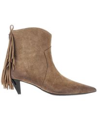 Pinko - Suede Leather 'Didi' Boots - Lyst