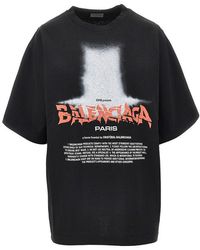 Balenciaga - 'The Door Oversize' Jersey T-Shirt - Lyst