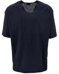 Emporio Armani - Asv Silk And Cotton-Blend Jersey T-Shirt - Lyst