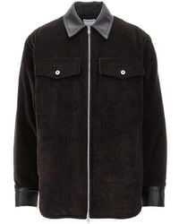 Bottega Veneta - Corduroy Overshirt With Leather Details - Lyst