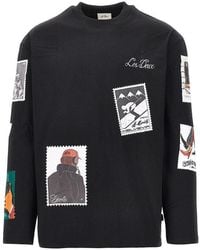 Les Deux - Printed Cotton T-Shirt - Lyst