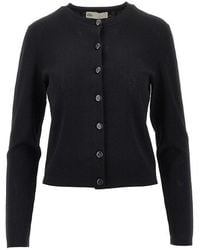 Tory Burch - T Monogram Pointelle Knit Cardigan - Lyst