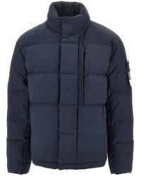 Stone Island - Cotton Nylon Tela Down Jacket - Lyst