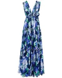 Costarellos - Arella Floral Georgette Gown - Lyst