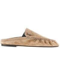 Saint Laurent - 'Le Loafer' Suede Leather Mules - Lyst