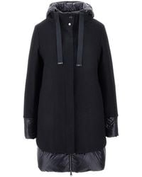 Herno - Padded Coat With Nylon Details - Lyst