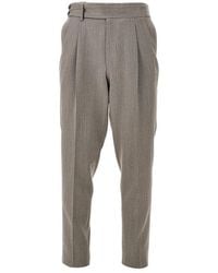 Luigi Bianchi - Pleated Chevron Wool Pants - Lyst