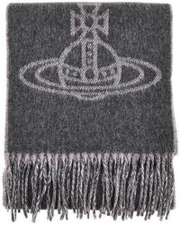 Vivienne Westwood - Single Orb Double-Face Wool Scarf - Lyst