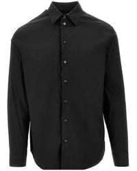 Emporio Armani - Stretch Poplin Shirt - Lyst