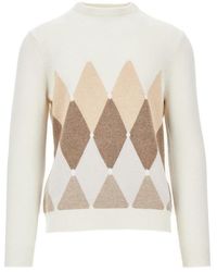 Ballantyne - Cashmere Lozenge Sweater - Lyst