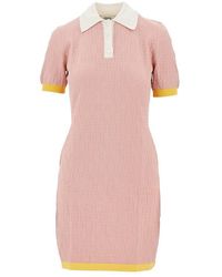 Fendi - Jacquard Ff Knit Mini Dress - Lyst