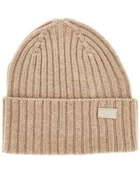 Weekend by Maxmara - Virgin Wool Beanie Hat With Logo Patch - Lyst
