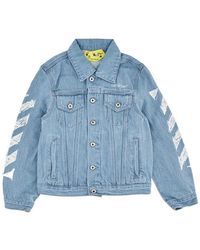 Off-White c/o Virgil Abloh - 'Diag Sketch' Print Denim Jacket Kids 12 - Lyst