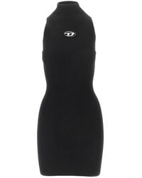 DIESEL Dress With 'D-Boxt-Hood-Lab' Logo in Black | Lyst