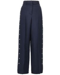 Stella McCartney - Tailored Pants With Press-Studs - Lyst