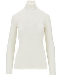 Max Mara - Wool Jersey Turtleneck Top - Lyst