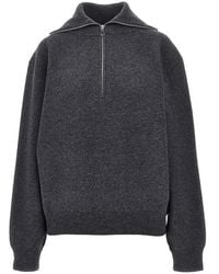 Rohe - Wool And Cashmere Half-Zip Sweater - Lyst