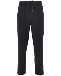 Moncler - Wool Tailored Pants With Elasticated Waist - Lyst