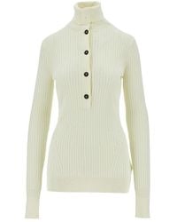 Entire studios - Pullover Con Collo Henley Alto - Lyst