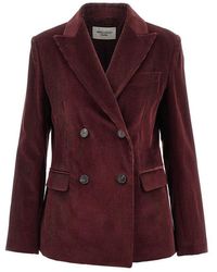 Weekend by Maxmara - Corduroy Double-Breasted Jacket - Lyst