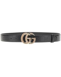 Gucci - 'Gg Milano' Leather Belt - Lyst