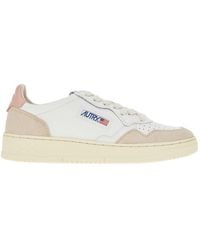 Autry - Suede And Leather Medalist Low Sneakers - Lyst