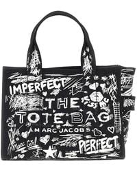 Marc Jacobs - The Punk Scribble Small Canvas Tote Bag - Lyst