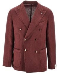 L.B.M. 1911 - L. B.M. 1911 Linen Double-Breasted Jacket - Lyst