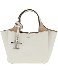 Tod's - Grained Leather Mini Shopping Bag - Lyst