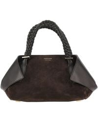 Ferragamo - Leather Hand Bag With Logo - Lyst
