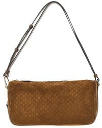 Gucci - Suede Medium Half Horsebit' Bag - Lyst