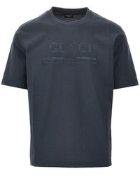 Gucci - Devoré Crest T-Shirt - Lyst
