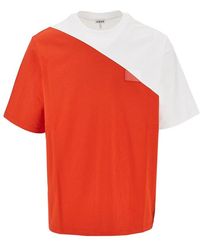 Loewe - Cotton T-Shirt With Logo Patch - Lyst