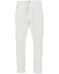 Brunello Cucinelli - Garment-Dyed Comfort Denim Pants - Lyst