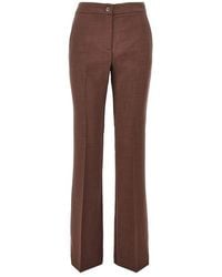Pinko - Stretch Viscose-Blend Flared Pants - Lyst