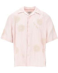 Wax London - 'Didcot' Embroidered Flowers Linen Shirt - Lyst