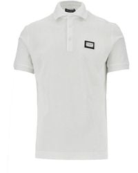 Dolce & Gabbana - Piquet Polo Shirt With Logo Plate - Lyst