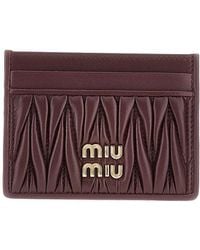 Miu Miu - Matelassé Nappa Leather Cardholder - Lyst