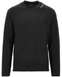 Emporio Armani - Stretch Jersey T-Shirt With Logo Embroidery - Lyst