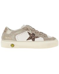 Golden Goose - 'May' Leather Sneakers Kids - Lyst