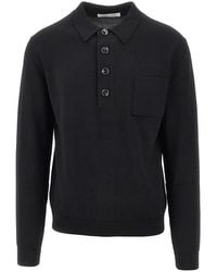Cmmn Swdn - 'Curtis' Wool Polo Shirt - Lyst